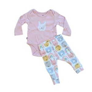 Tea Collection Animals and Rainbows Bodysuit and Leggings Set - 3-6M